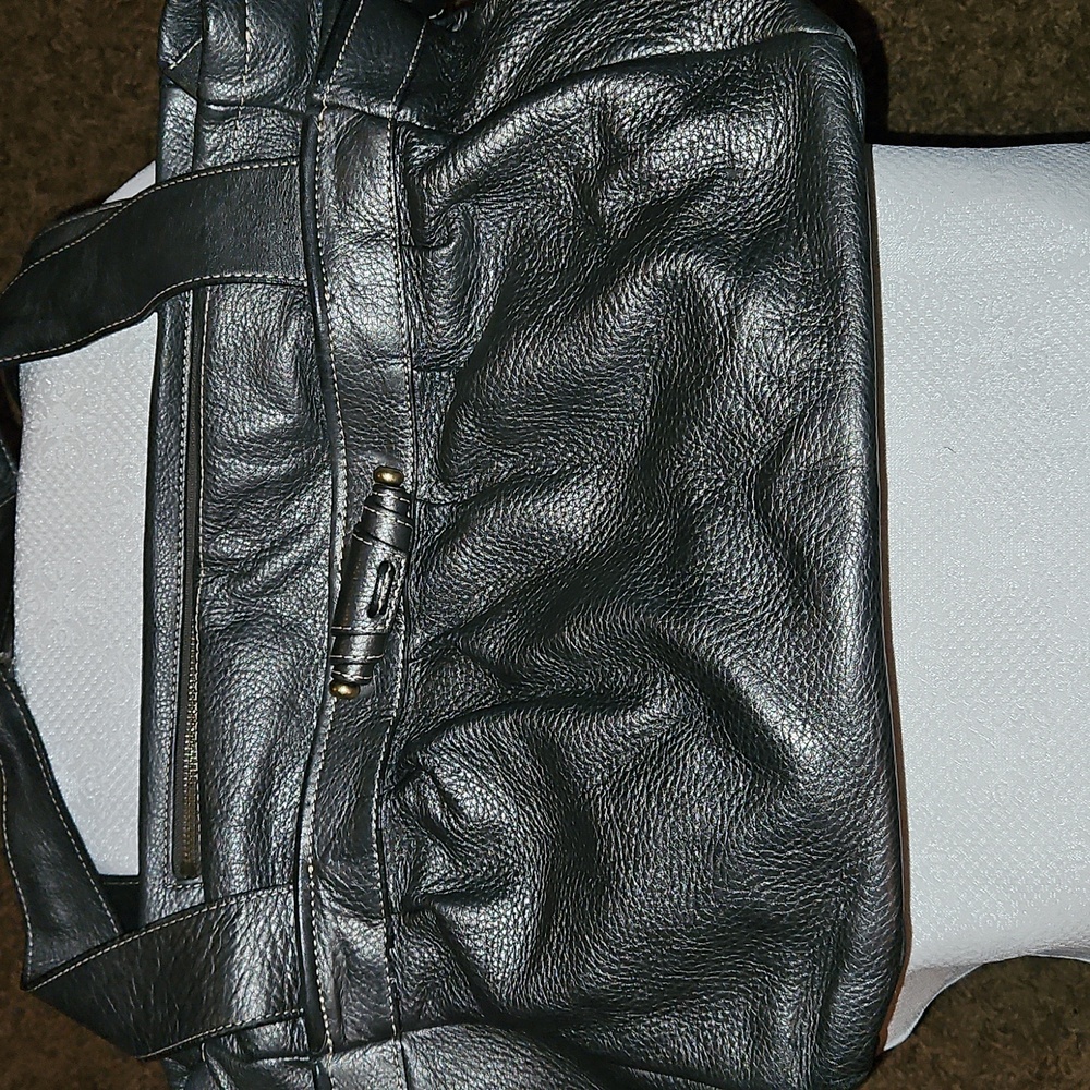 Elegant Black Leather Briefcase for Men